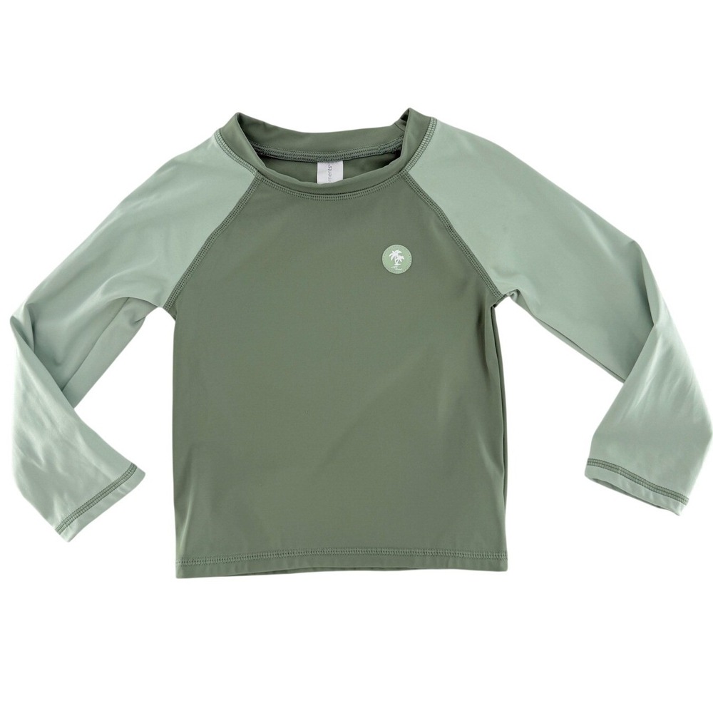 Modern Moments by Gerber Kids 2T Sage Green Long Sleeve‎ Rash Guard Swim Shirt